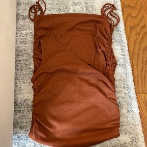 SHEIN One shoulder fringe dress size L